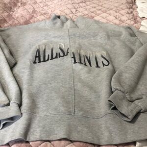 All saints cozy mock turtleneck sweatshirt for men or women! 🖤🩶